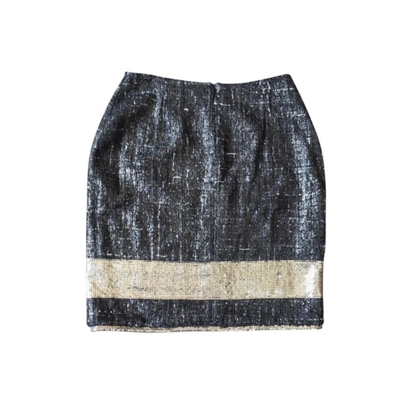 Versace Tweed and Chainmail Skirt - Picture 2 of 4